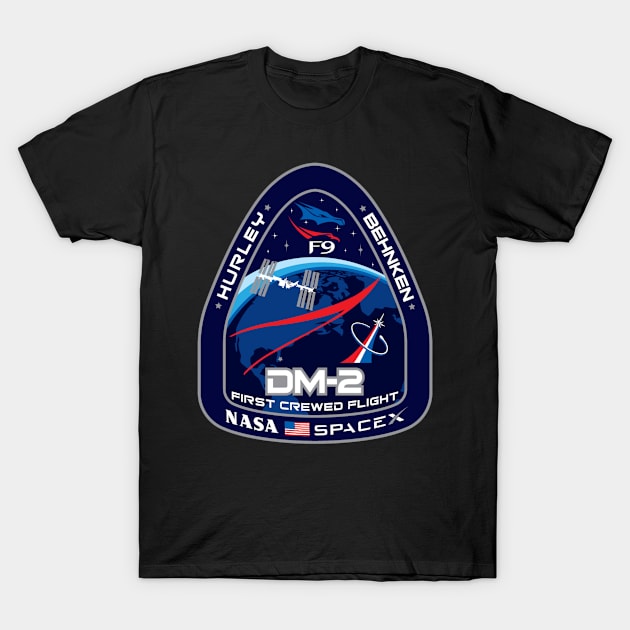 NASA SpaceX Mission Patch for Demo-2 Mission to ISS T-Shirt by jutulen